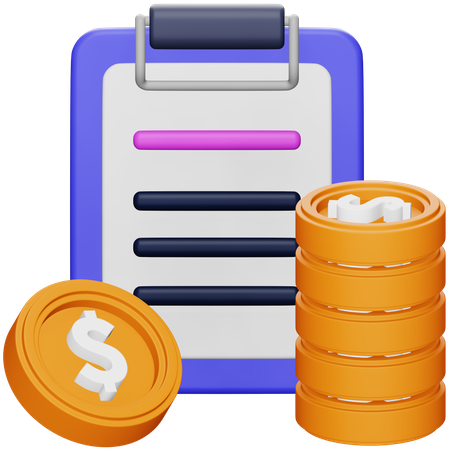 Finance Report  3D Icon