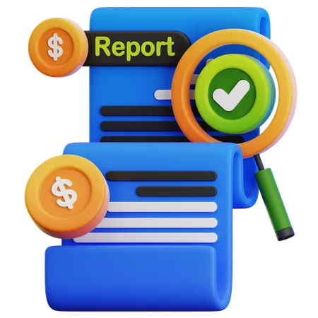 FINANCE REPORT  3D Icon