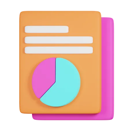 Finance Report  3D Icon