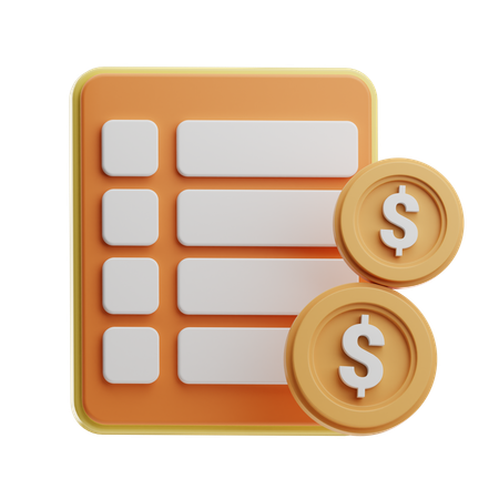 Finance report  3D Icon