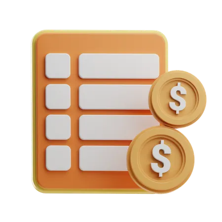 Finance report  3D Icon