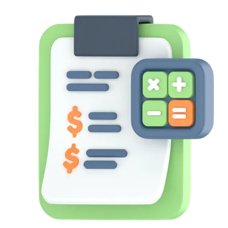 Finance report  3D Icon