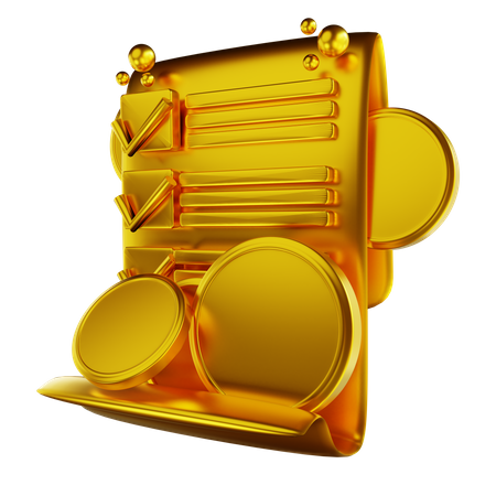Finance Report  3D Icon