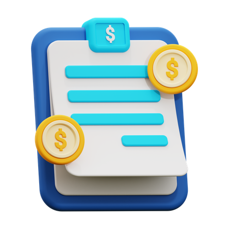 Finance Report  3D Icon