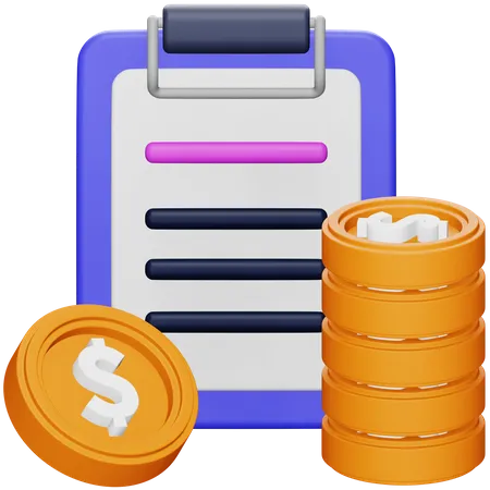 Finance Report  3D Icon