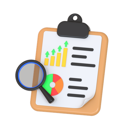 Finance Report Research  3D Icon