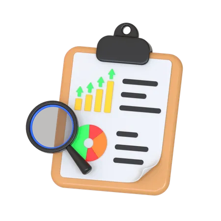 Finance Report Research  3D Icon