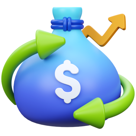 Redressement financier  3D Icon