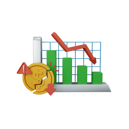 Finance Risk  3D Icon