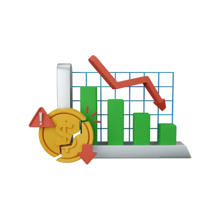 Finance Risk  3D Icon