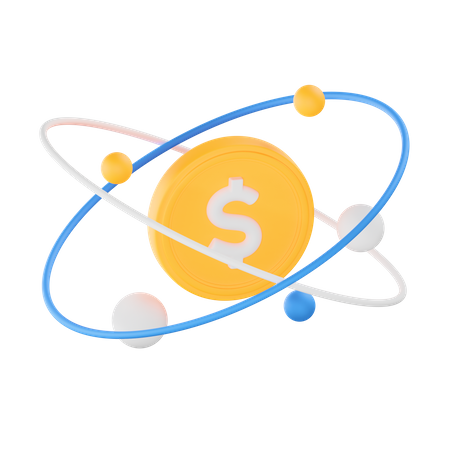 Finance Round  3D Icon