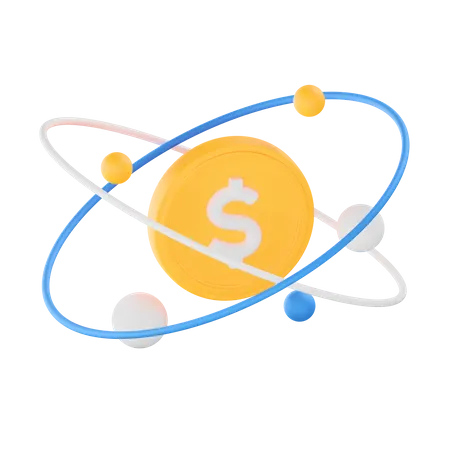 Finance Round  3D Icon