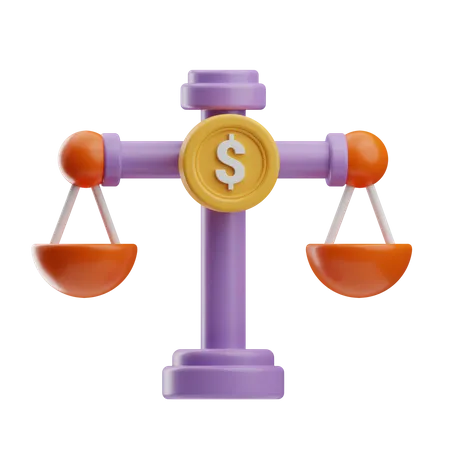 Finance Scale  3D Icon