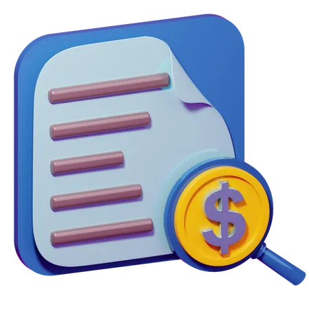 Finance Search  3D Icon