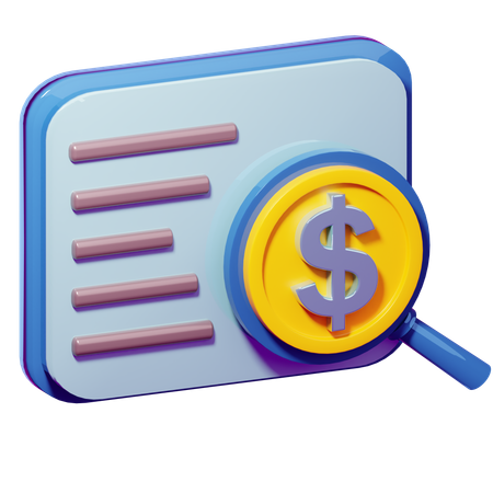 Finance Search  3D Icon