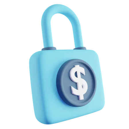 3 D Ilustration Of Finance Security With Blue Color 3D Icon