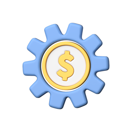 Finance setting management  3D Icon