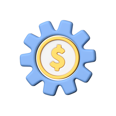 Finance setting management  3D Icon