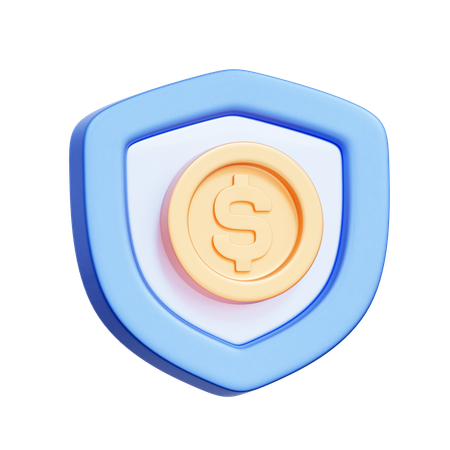 Bouclier financier  3D Icon