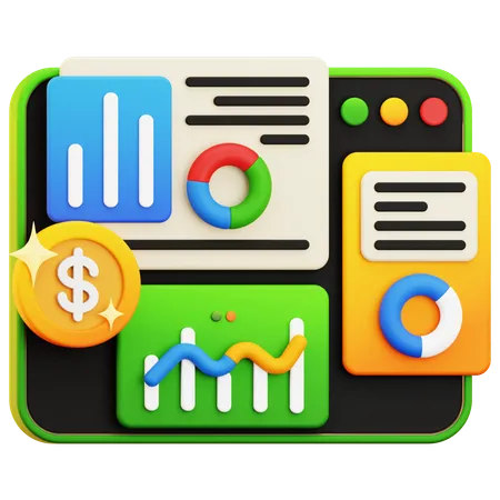 Business Data Statistic 3D Icon