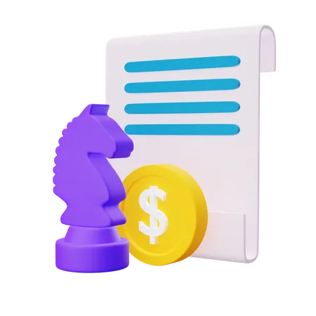 Chess And Money 3D Icon