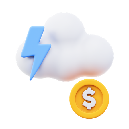 Finance Strom  3D Icon