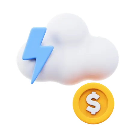 Finance Strom  3D Icon