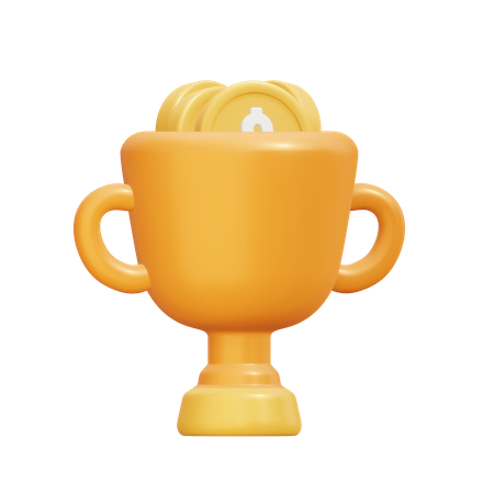 Finance Trophy  3D Illustration