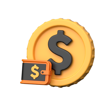 Solde du portefeuille financier  3D Icon