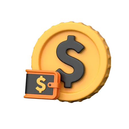 Finance Wallet balance  3D Icon