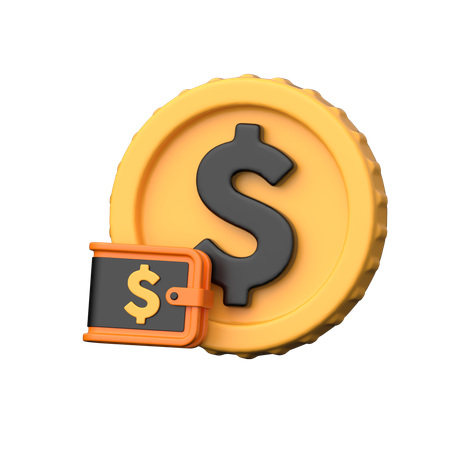 Finance Wallet balance  3D Icon