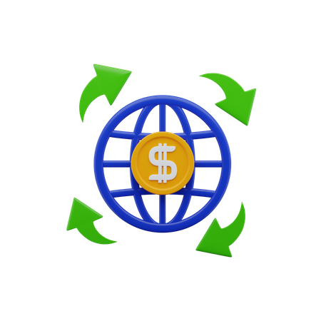 Financeiro mundial  3D Icon