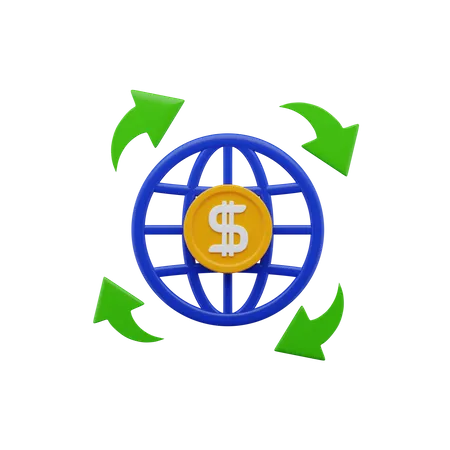 Financeiro mundial  3D Icon