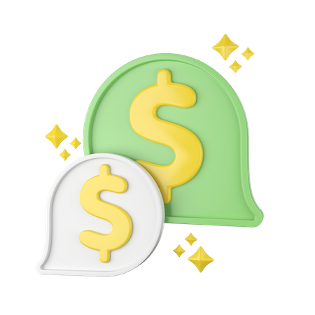 Conversa financeira  3D Icon
