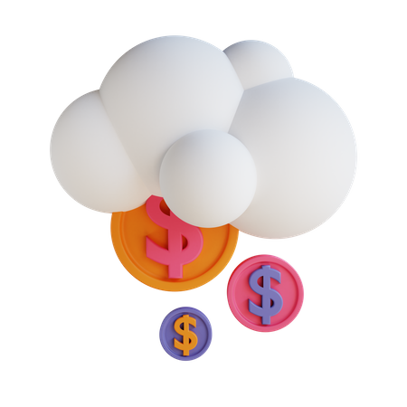 Financement cloud  3D Illustration