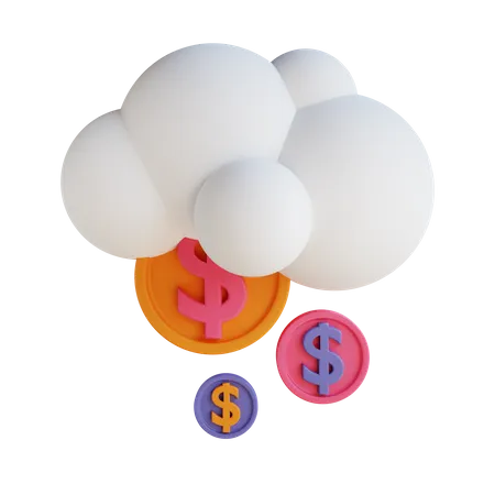 Financement cloud  3D Illustration