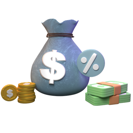 Taxe financière  3D Icon