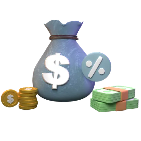 Taxe financière  3D Icon