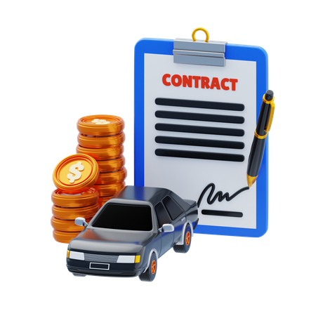 Financiación de vehículos  3D Icon