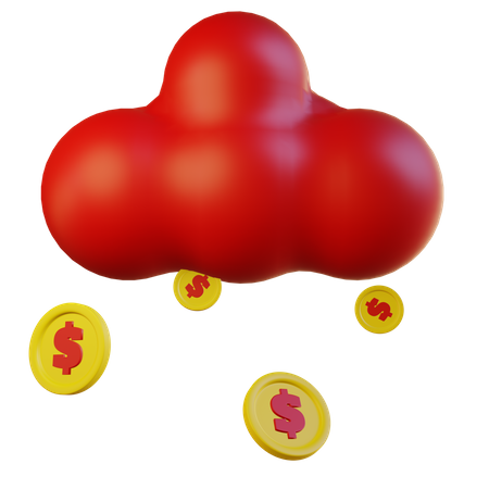 Financiación en la nube  3D Illustration