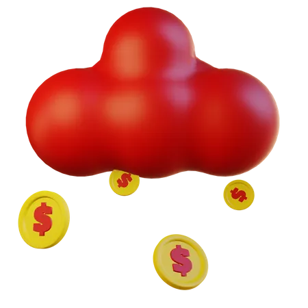 Financiación en la nube  3D Illustration