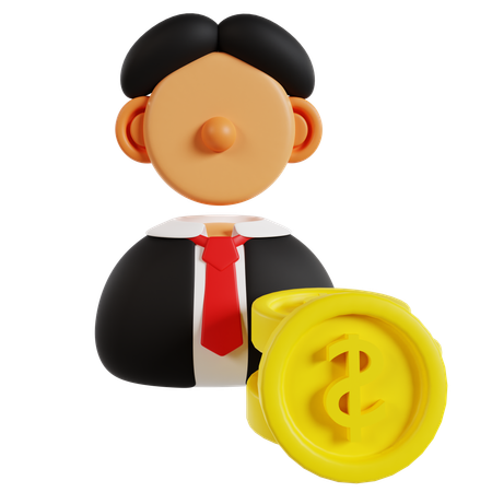 Financista  3D Icon