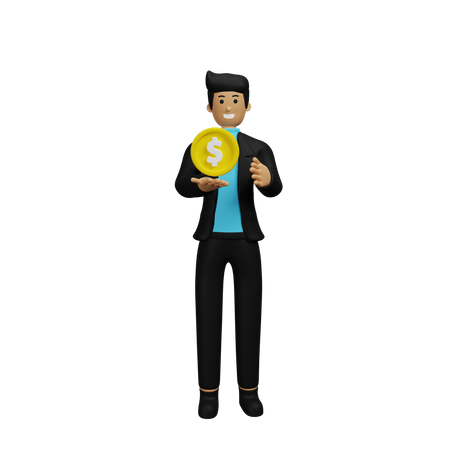 Financista  3D Illustration