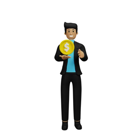 Financista  3D Illustration