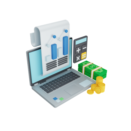 Financial Accounting  3D Illustration