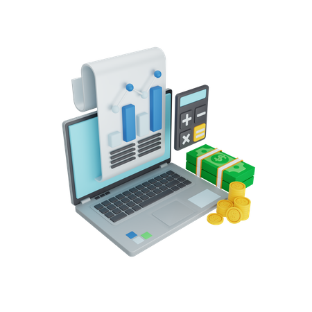 Financial Accounting 3D Illustration