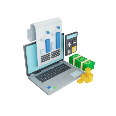 Financial Accounting 3D Illustration