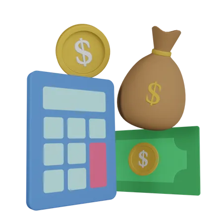 Financial accounting 3D Illustration