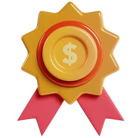 Financial Achievement Award  3D Icon