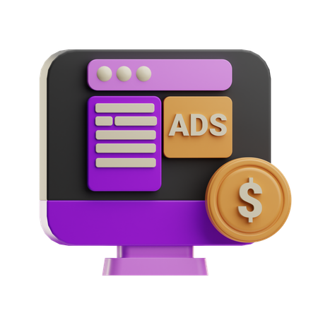 Financial Ads  3D Icon